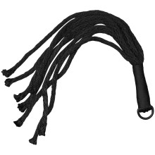 Sex & Mischief Schwarzer Flogger aus Seil 50,5 cm