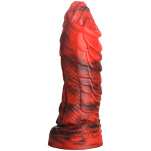 Creature Cocks Fire Dragon Roter Schuppiger Silikon-Dildo 21 cm