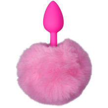 baseks Pink Furry Bunny Tail Analplug